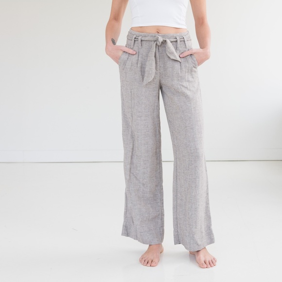 J. Jill Pants - J. JILL ~ Tie Waist Linen Blend Pant Trousers